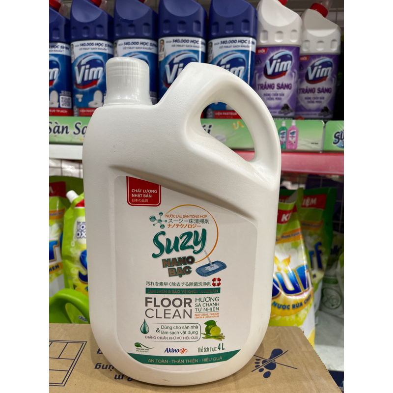 Nước lau sàn Suzy hương chanh sả can 4 lít