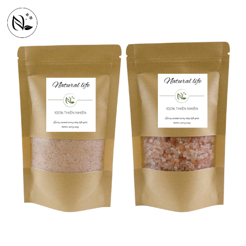 Muối hồng Himalaya loại muối ăn 100G -200G Natural Life cân bằng PH cơ thể