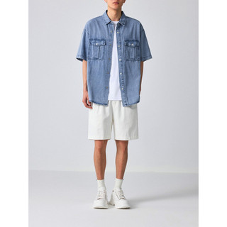 Áo Sơ Mi Jean Denim 2 Túi IMBA