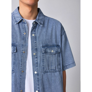 Áo Sơ Mi Jean Denim 2 Túi IMBA