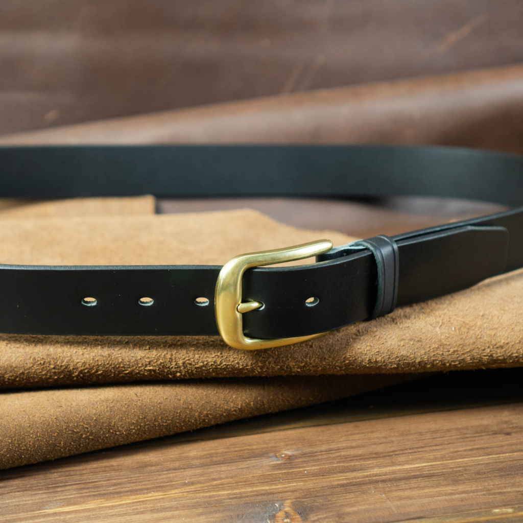 Thắt lưng nam 34mm Da bò nguyên miếng tặng đinh đục | Khoá đồng thau nguyên chất Bm4
