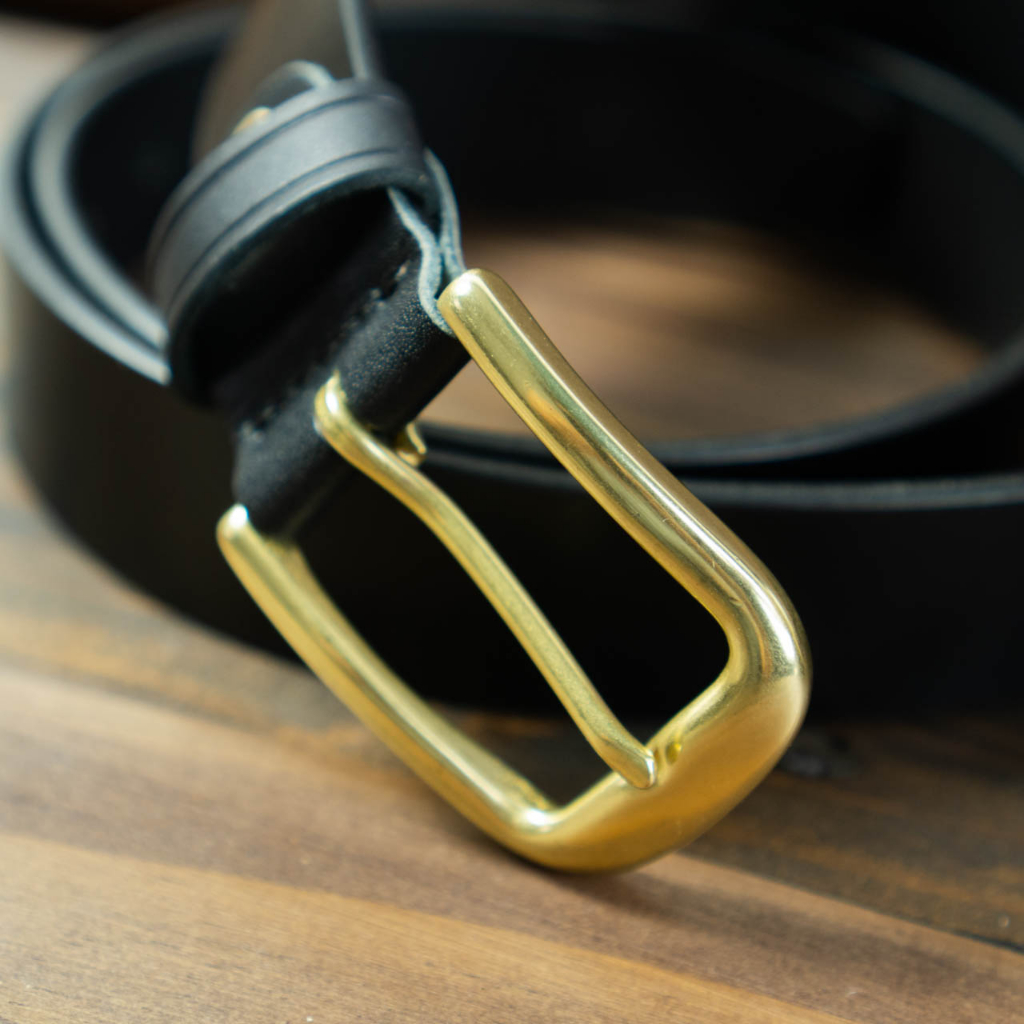 Thắt lưng nam 34mm Da bò nguyên miếng tặng đinh đục | Khoá đồng thau nguyên chất Bm4