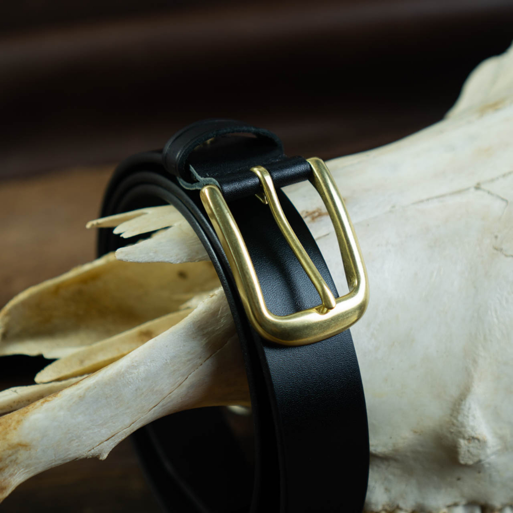 Thắt lưng nam 34mm Da bò nguyên miếng tặng đinh đục | Khoá đồng thau nguyên chất Bm4