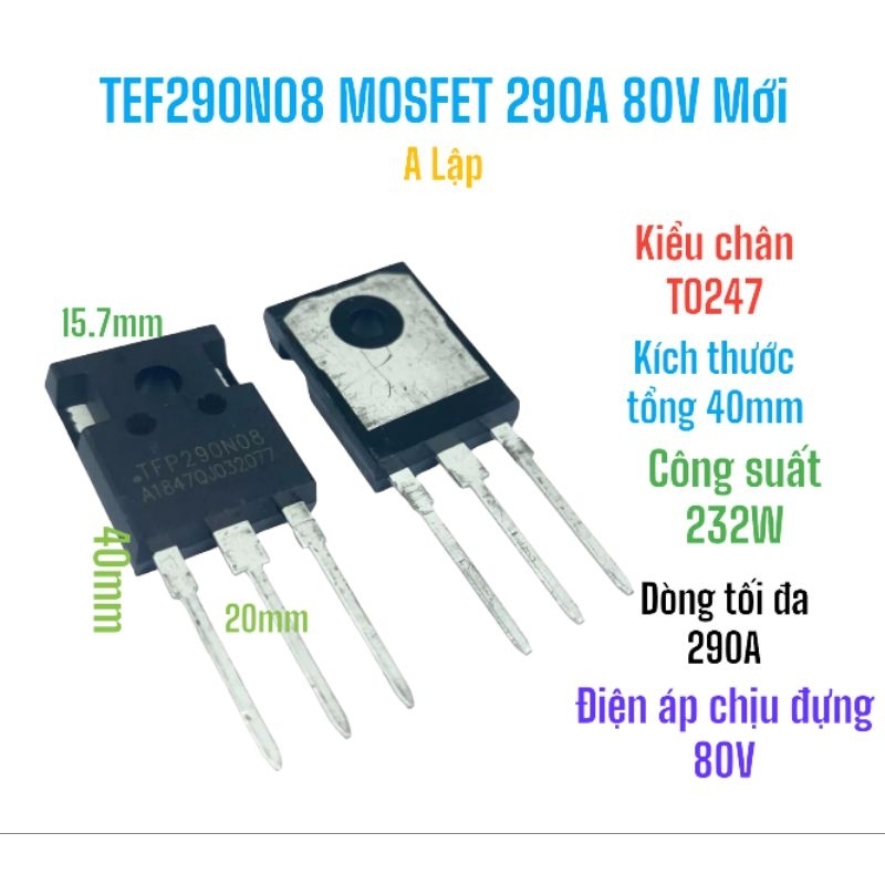 TFP290N08 Mosfet 290A 80V mới 1 con