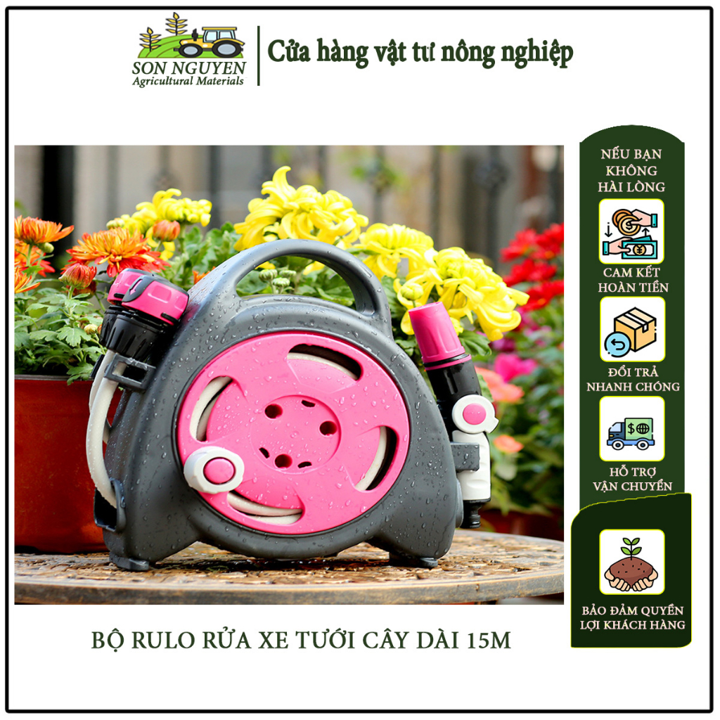 Bộ RULO tưới cây, rửa xe dài 15m