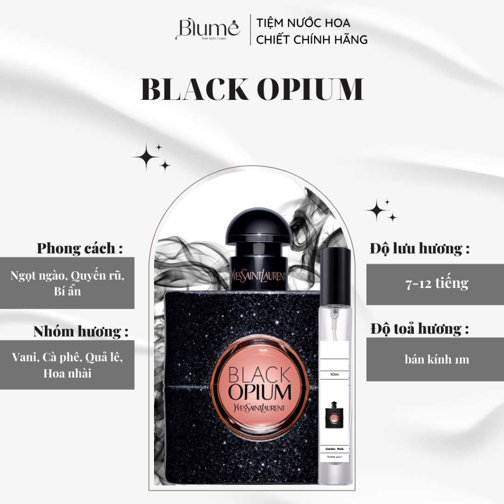 Nước hoa NỮ YSL BLACK OPIUM mùi gợi cảm - Blume Tiệm Nước Hoa