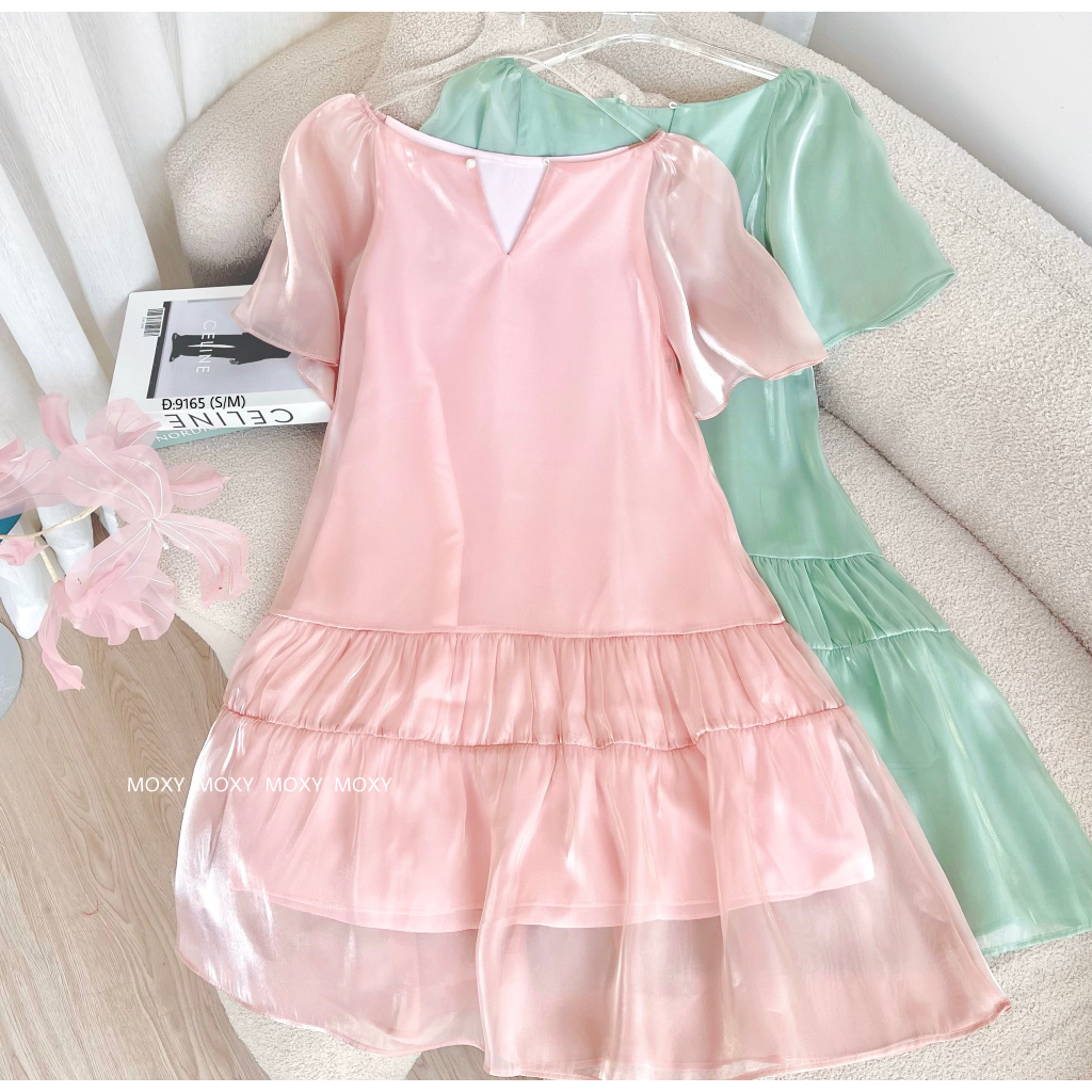 SP009165-Đầm tơ xòe