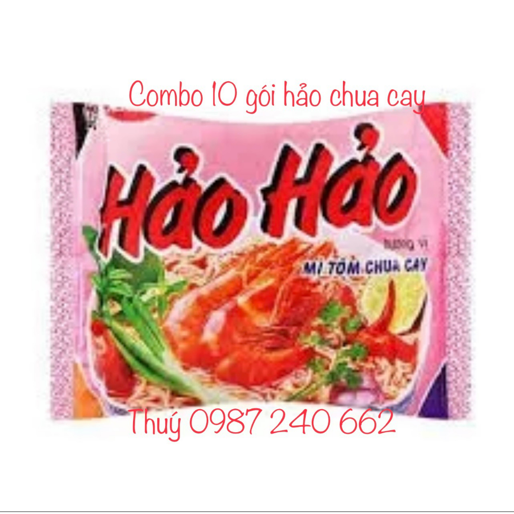 Mì Tôm Chua Cay Hảo Hảo Combo 10 gói và  1 Thùng 30 Gói x 75g