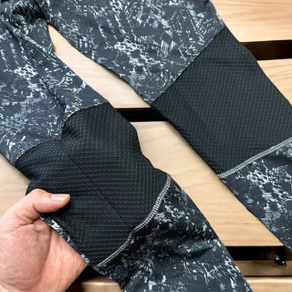 Quần legging nữ tập gym chạy bộ họa tiết xám co giãn ôm dáng cạp cao