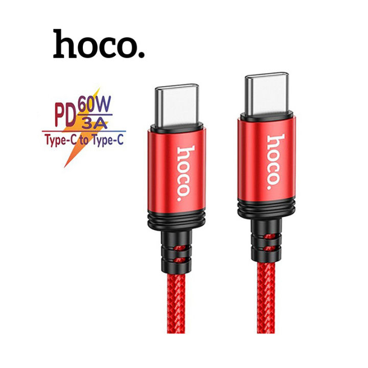 Cáp sạc sạc nhanh Hoco X89 Type-C to Type-C PD60W hỗ trợ truyền dữ liệu, dây bọc dù chống đứt dài 100CM