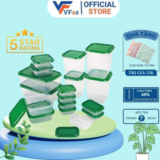 Bộ Hộp Nhựa Đựng Đồ Ăn VFaz 17 Món Tiện Dụng Bảo Vệ Đồ Ăn Sạch Sẽ An Toàn Vệ Sinh