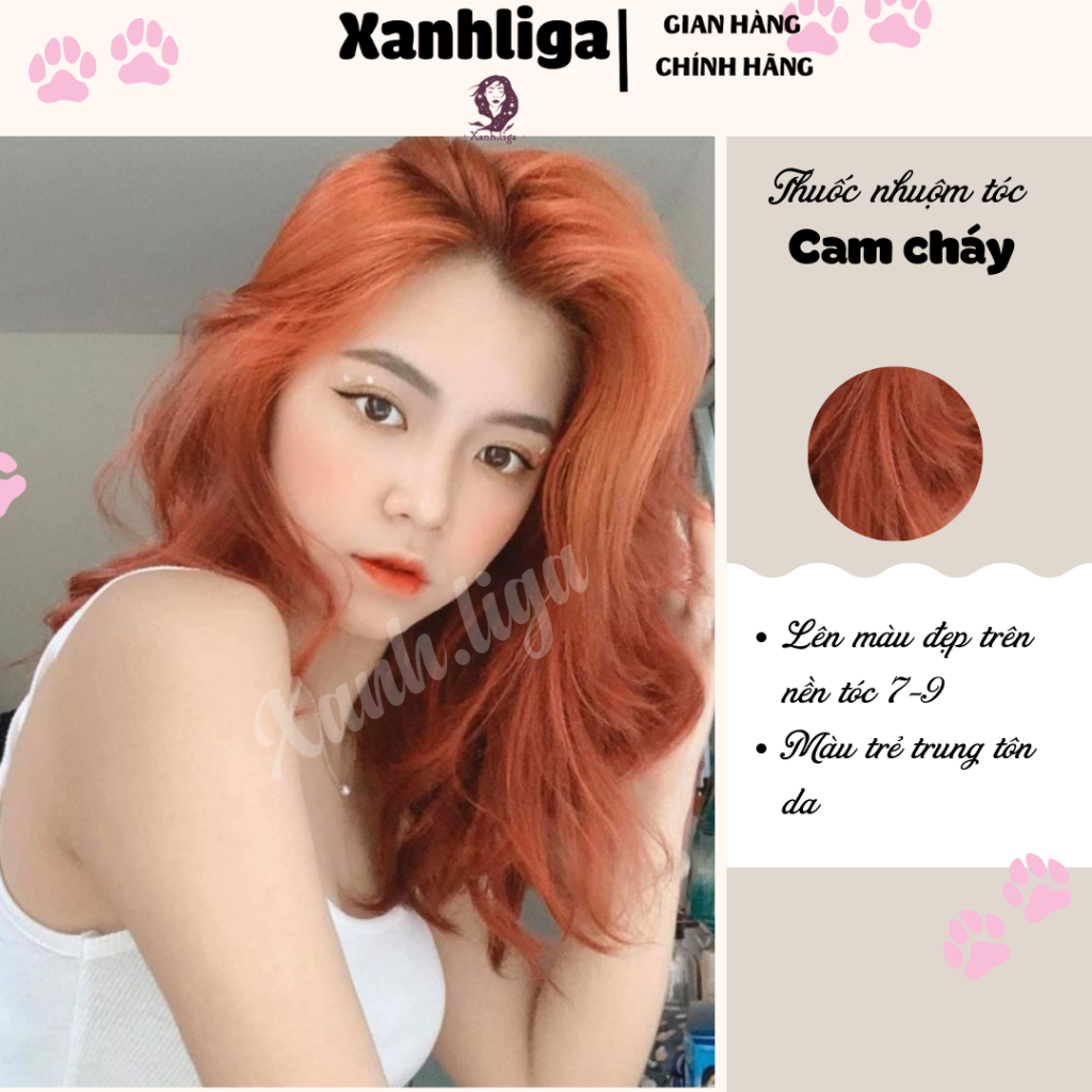 thuốc nhuộm tóc màu cam cháy