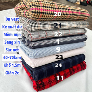 Vải Dạ Tweed - Vải Dạ Vest, Chân Váy Hàn Quốc áo khoác, May vest-zip