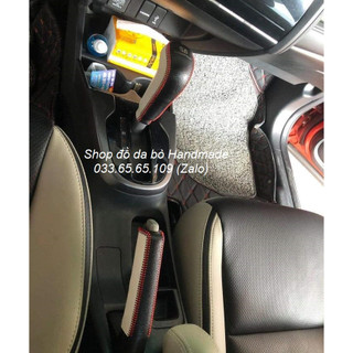 [Da xịn] Honda city (AT) bọc cần số và phanh tay City đời 2014-2020  bằng da bò thật