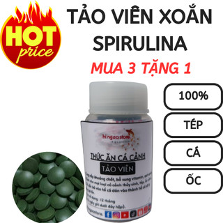 (MUA 3 TẶNG 1) Hủ 10G Tảo viên SPIRULINA giúp bổ sung khoáng chất - Thức ăn cá cảnh, tép cảnh, ốc cảnh cao cấp.