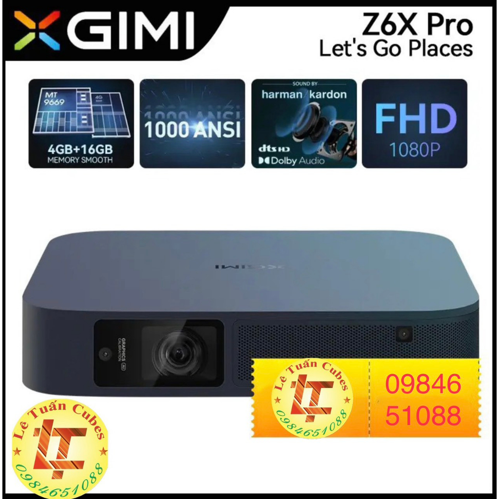 Máy Chiếu XGIMI Z6X PRO Chính Hãng, Autu Keystone, MT9669 hỗ trợ xử lí video 4K, Shop có bán Sỉ đại lý 0984651088