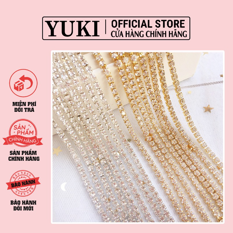 Dây đá trang trí - dây sắt đính đá trang trí nail - dây xích đá trang trí móng