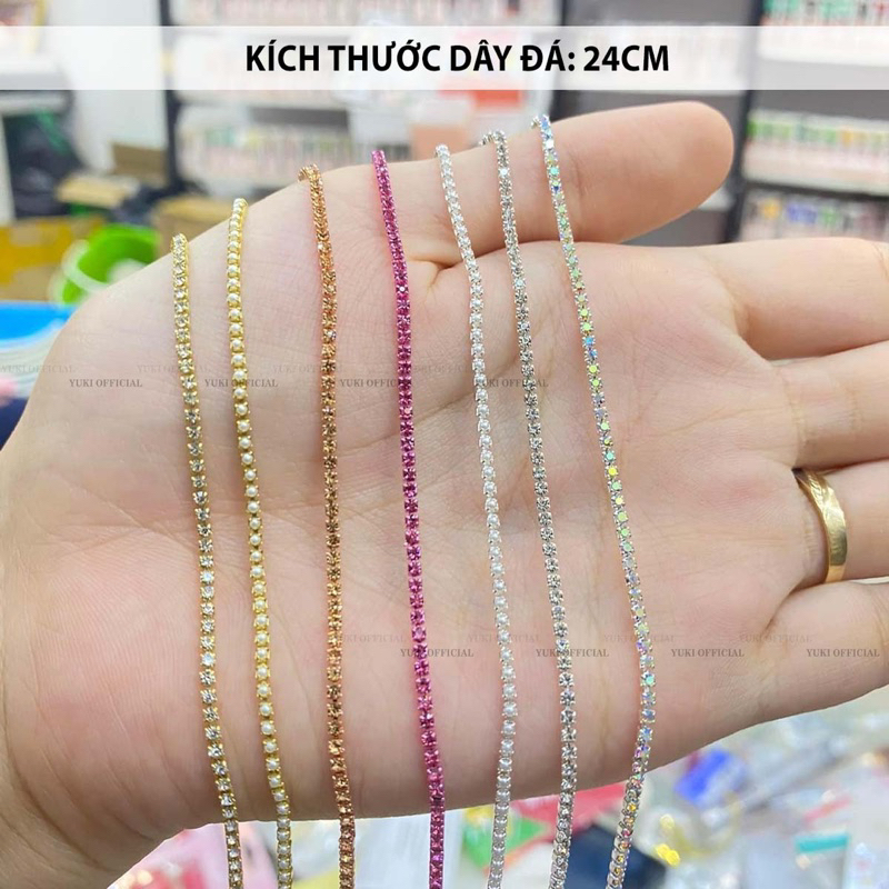 Dây đá trang trí - dây sắt đính đá trang trí nail - dây xích đá trang trí móng