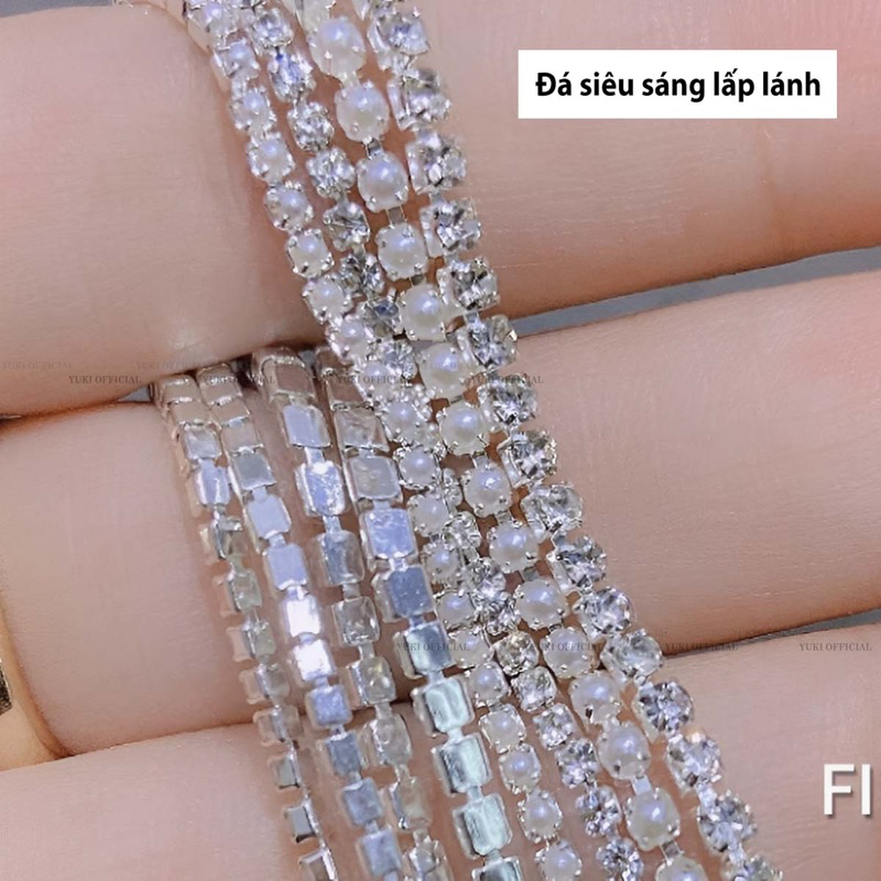 Dây đá trang trí - dây sắt đính đá trang trí nail - dây xích đá trang trí móng