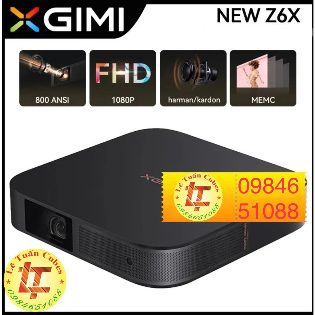 Máy chiếu XGIMI NEW Z6X, Autu Keystone, Loa Harman kardon, Full HD 1080p, 800 ANSI, Shop có bán Sỉ đại lý 0984651088