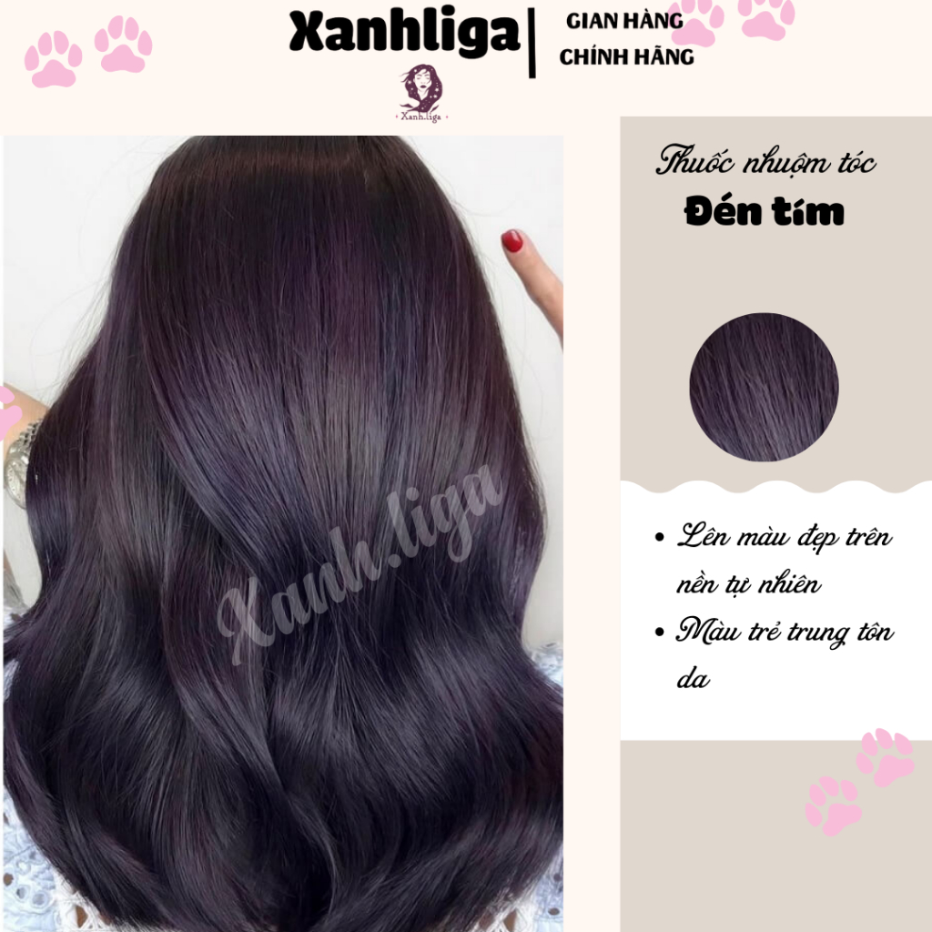 thuốc nhuộm tóc màu đen tím