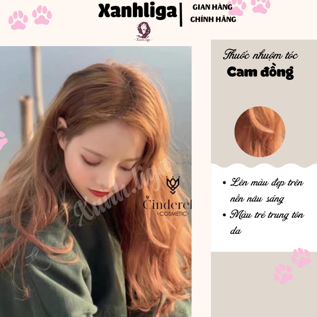 thuốc nhuộm tóc màu cam đồng