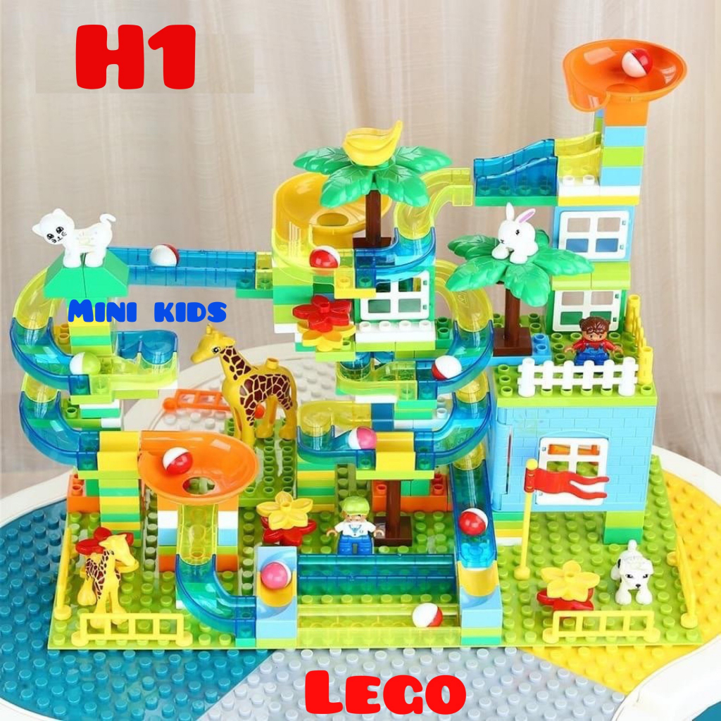 Bộ Xếp Hình Lego Lắp Ghép Cầu Trượt Mặt Trời, Lego hạt to hàng xịn, đẹp và an toàn cho bé