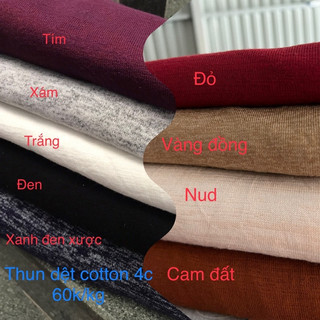 Vải thun cotton dệt co giãn 4 chiều