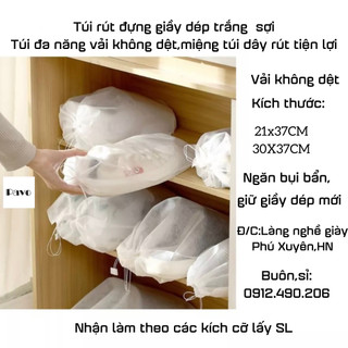 Túi vải đựng giày dép,túi lụa bọc túi xách, bảo quản giày dép khỏi bụi bẩn(1 Cái)