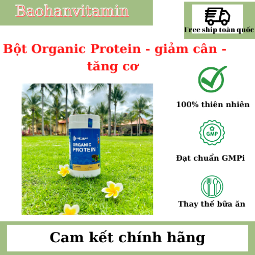Sữa hạt Organic Protein hỗ trợ giảm cân - tăng cơ Việt nhật nutrition hộp 1kg