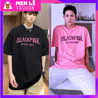 Áo Thun BLACKPINK IN YOUR AREA BORN PINK LISA Nam Nữ Unisex Form Rộng Tay Lỡ, AT140 trending xu hướng, Men Lì Fashion