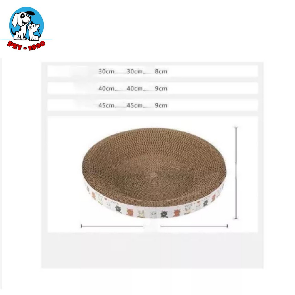 Ổ Nằm/Bàn Cào Móng Hình Tròn Dạng Lõm Cho Chó Mèo