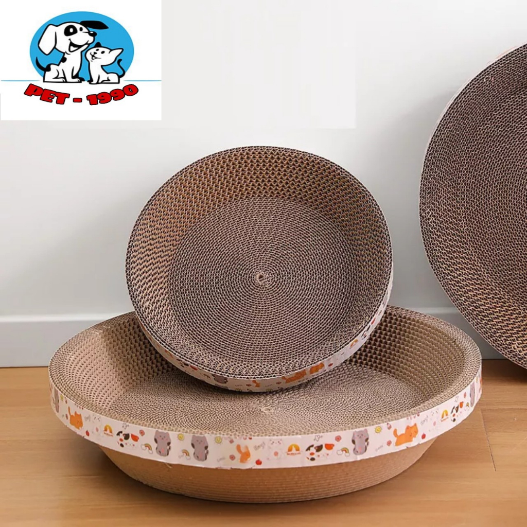 Ổ Nằm/Bàn Cào Móng Hình Tròn Dạng Lõm Cho Chó Mèo