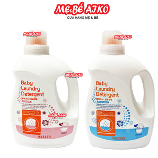 Nước giặt xả Wesser (2in1) Can 3000ml - Đủ Màu, Hàng Chính Hãng