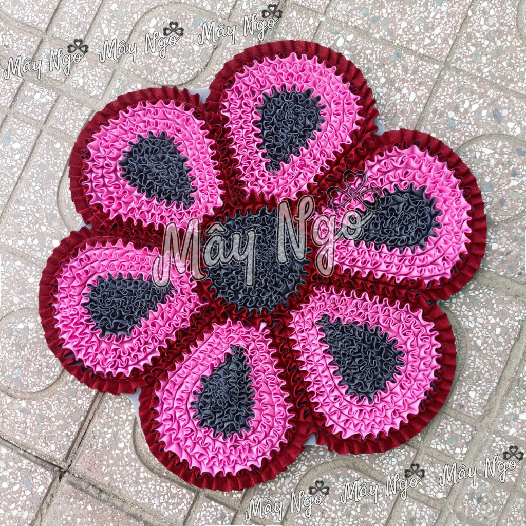 Thảm lau chân hình bông hoa 6 cánh phối màu