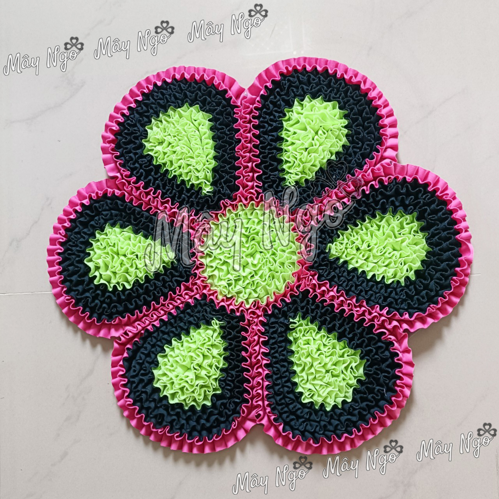 Thảm lau chân hình bông hoa 6 cánh phối màu