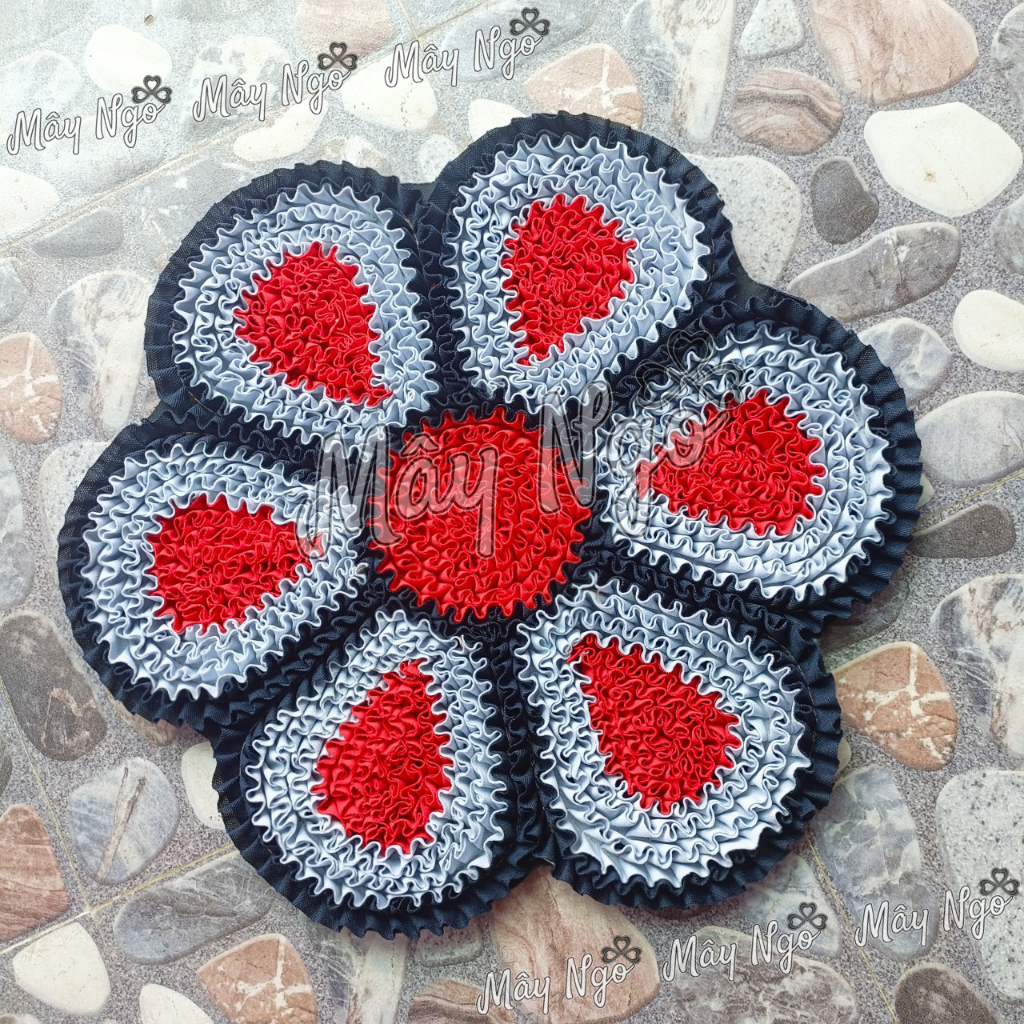 Thảm lau chân hình bông hoa 6 cánh phối màu