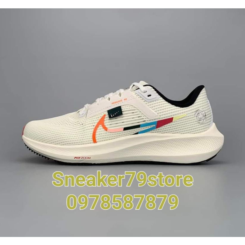Giày Nike Air Zoom Pegasus 40 Running White Black Multi FN8919-191 Nam/Nữ AUTHENTIC SHOES - Chính Hãng - FullBox