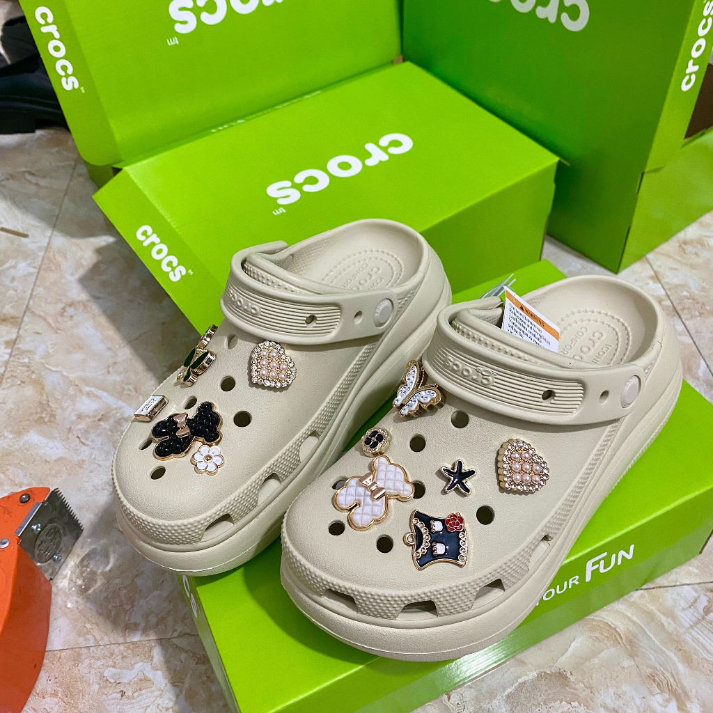 Dép Cross Crush Đúc Nguyên Khối tăng chiều cao tặng kèm 1 bộ hình gắn - Cross Crush