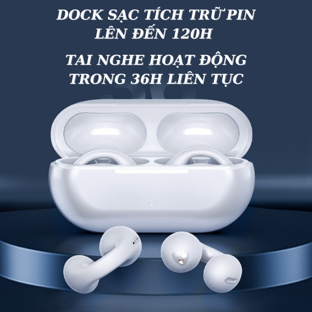Tai Nghe Bluetooth Xương Tai T75 Không Dây, Nghe Gọi, Nhiều Chức Năng, Dùng Cho Iphone, Xiaomi, Samsung, Oppo, Laptop