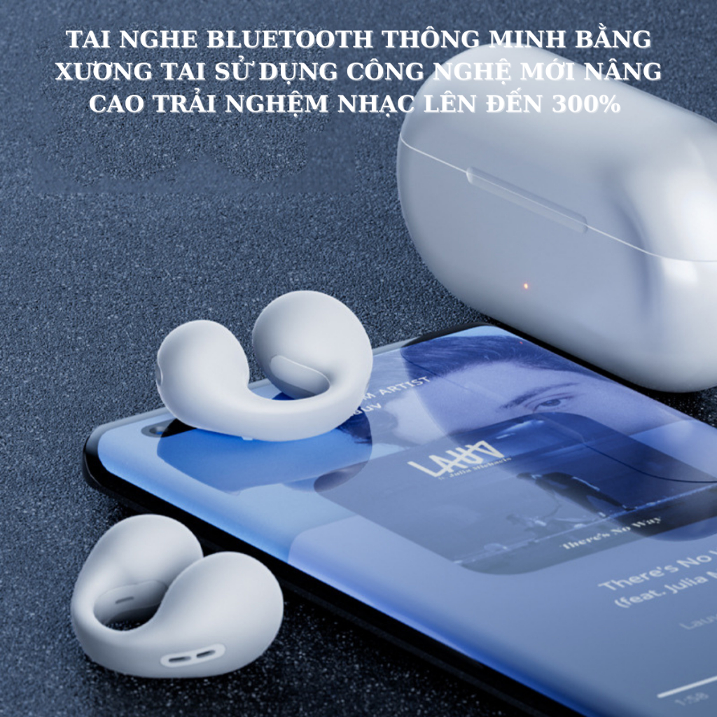 Tai Nghe Bluetooth Xương Tai T75 Không Dây, Nghe Gọi, Nhiều Chức Năng, Dùng Cho Iphone, Xiaomi, Samsung, Oppo, Laptop