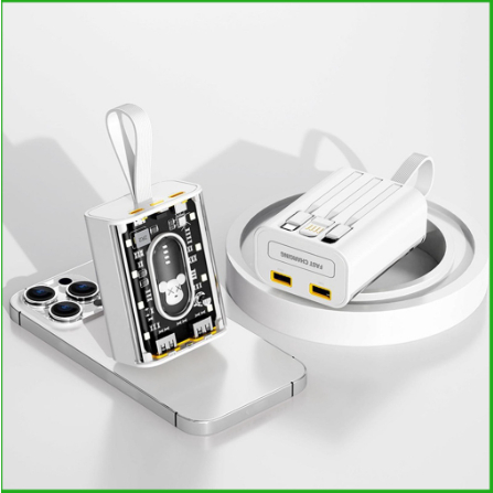 SẠC DỰ PHÒNG 20000mAh TÍCH HỢP 3 ĐẦU CÁP SẠC