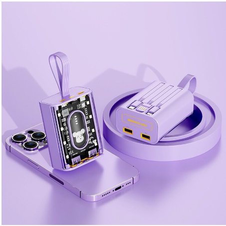 SẠC DỰ PHÒNG 20000mAh TÍCH HỢP 3 ĐẦU CÁP SẠC