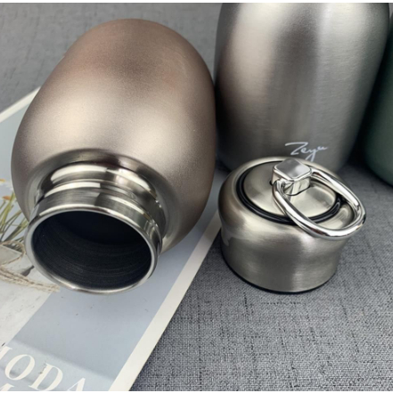 Bình nước giữ nhiệt mini cao cấp mẫu Vintage - 2 lớp thép không gỉ 304 dung tích 300ml
