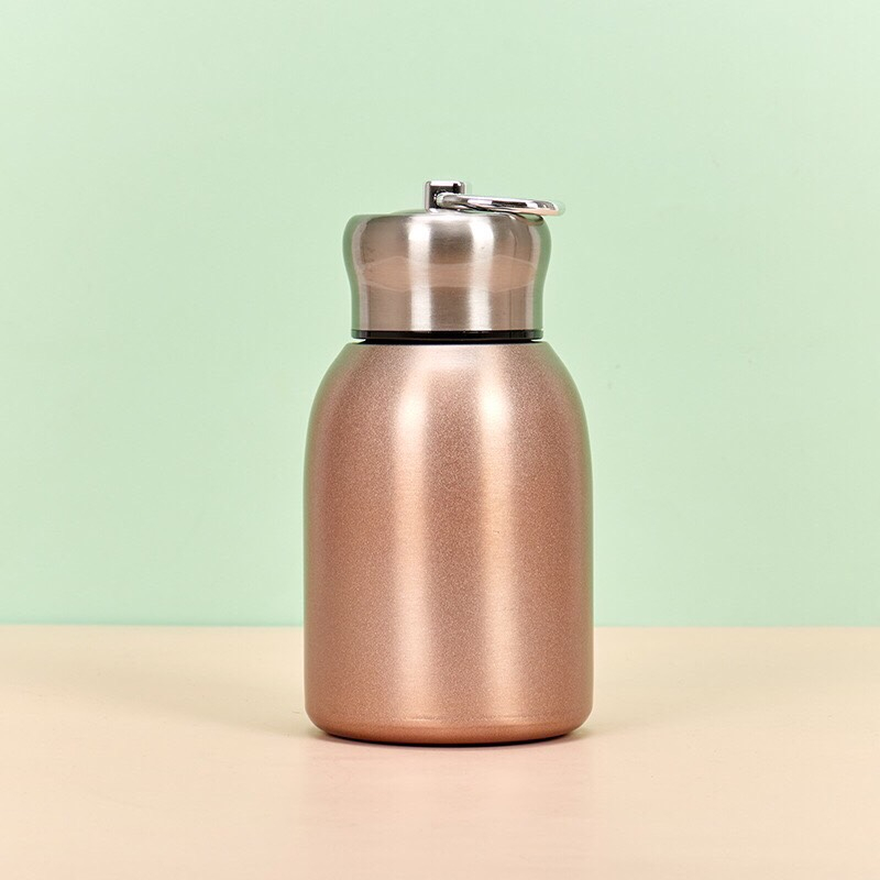 Bình nước giữ nhiệt mini cao cấp mẫu Vintage - 2 lớp thép không gỉ 304 dung tích 300ml