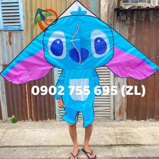 [MUA 1 ĐƯỢC 2] Diều STITCH - TẶNG DÂY DÀI CÓ TAY CẦM DÀI 150M DÂY + túi vải đựng diều độc lạ, diều 3D