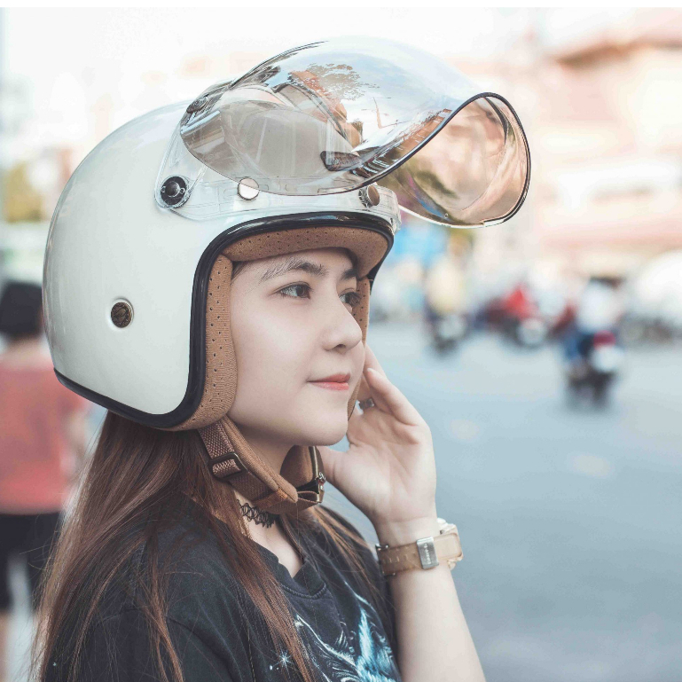 Kính Bubble Gắn Nón 3/4, Fullface - Kính Thay Mũ Bảo Hiểm Đủ Màu