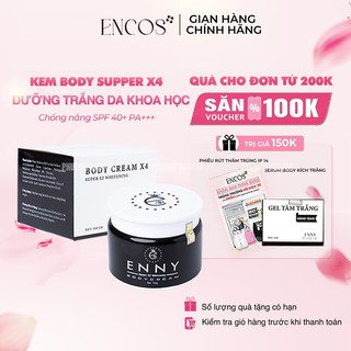 Kem Body X4 ENNY Trắng Da Dưỡng Ẩm Chống Nắng Toàn Thân Tặng 4 Quà 150gr