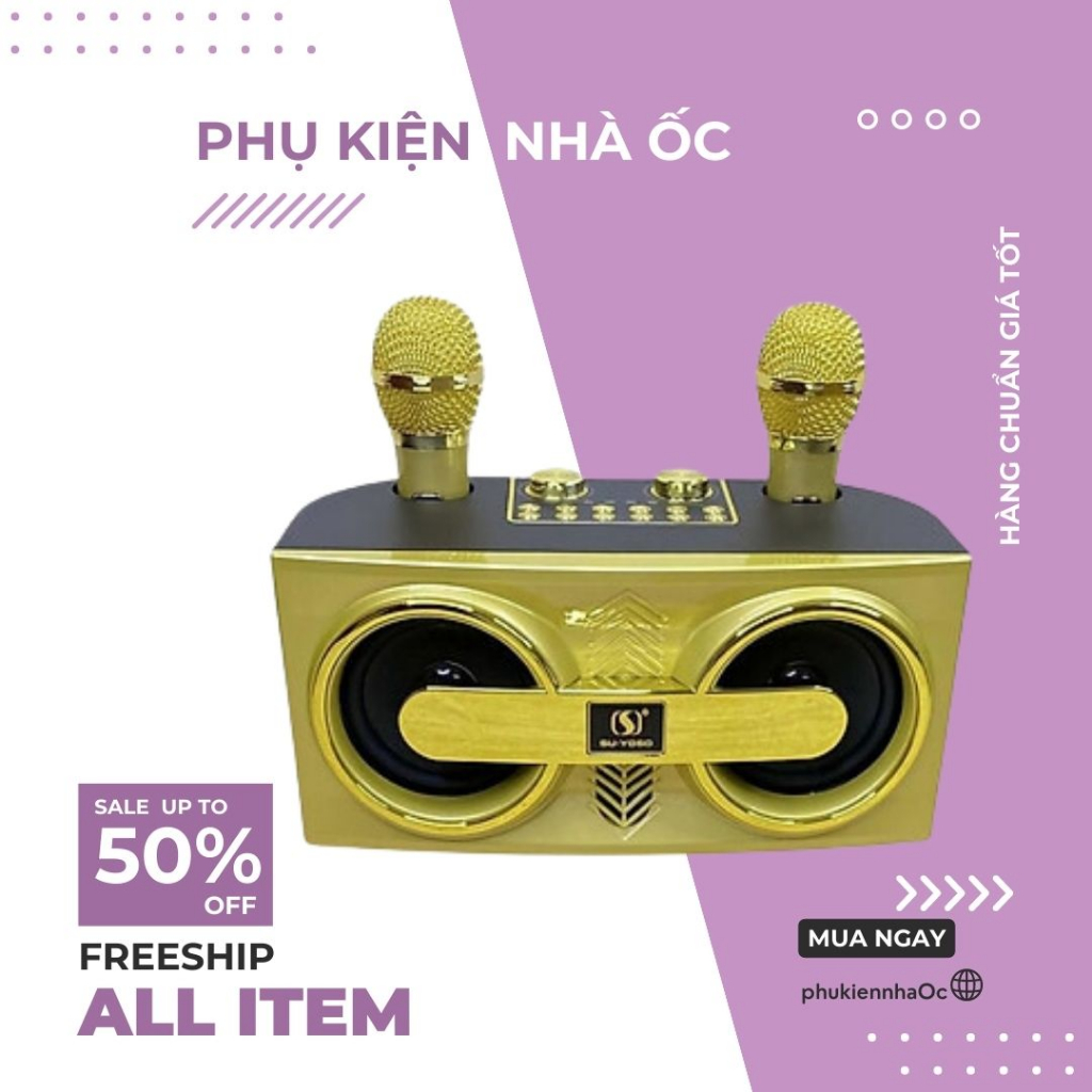 Loa Karaoke YS-206, Có 2 Micro Không Dây Hỗ Trợ USB Thẻ Nhớ Bluetooth. Cho Âm Thanh To Rõ Ràng 12 Tháng BH phukiennhaoc