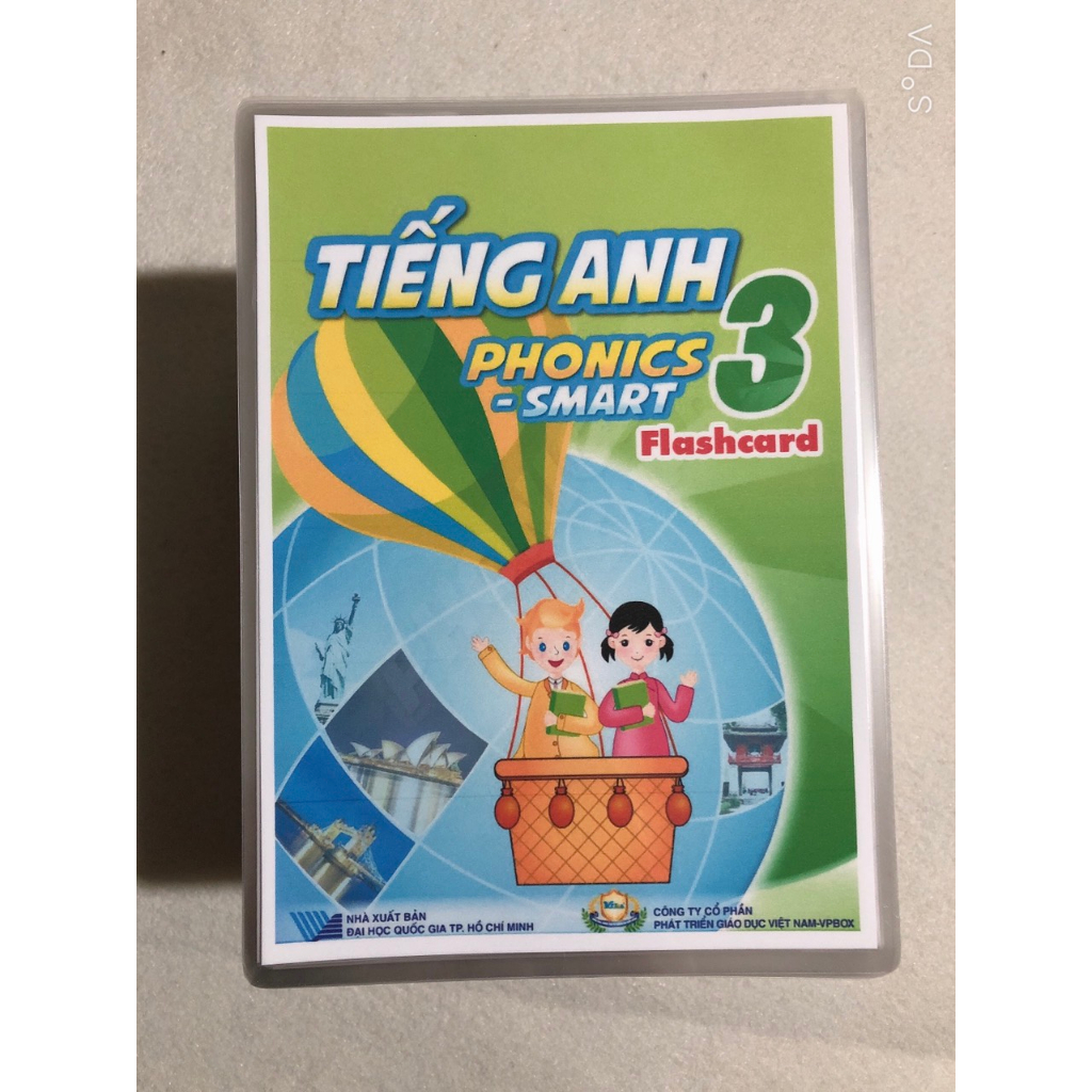 Trọn Bộ 376 Thẻ Flashcard Smart Phonics 3/ VPPT&T /Thẻ Tiếng Anh thiết kế 2 mặt ép plastics bền đẹp 